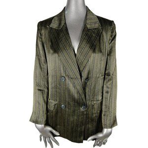 L'agence Stripe Black Blazer Jacket
